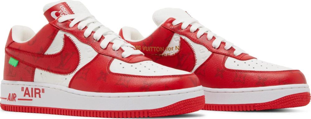 Louis Vuitton x Nike Air Force 1 Low White Comet Red
