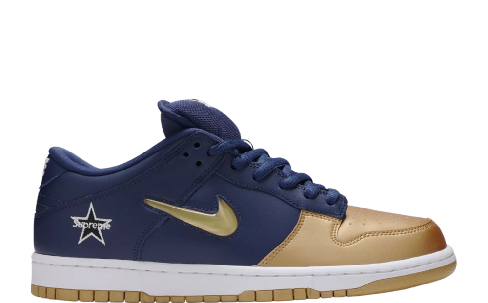 Supreme x Nike Dunk SB Low QS Metallic Gold