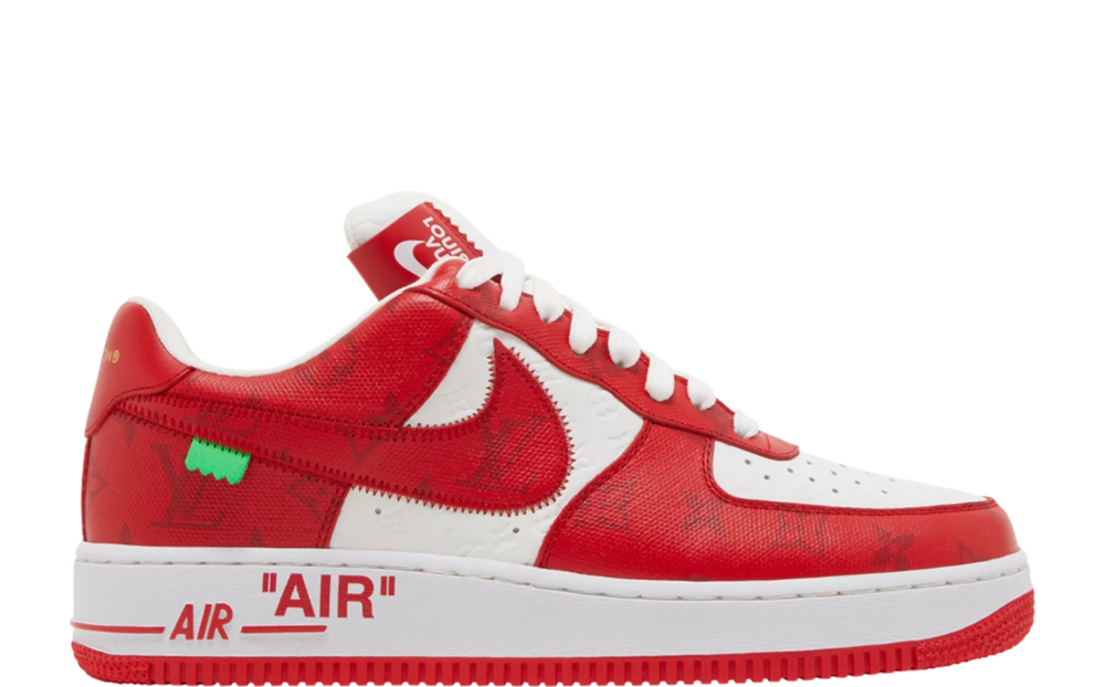 Louis Vuitton x Nike Air Force 1 Low White Comet Red