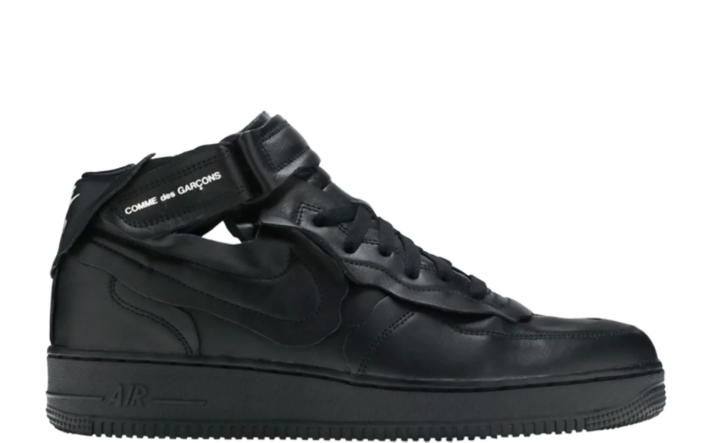 Comme des Garçons x Nike Air Force 1 Mid Triple Black