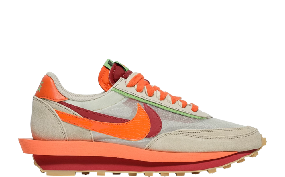 sacai x Clot x Nike LDWaffle Net Orange Blaze