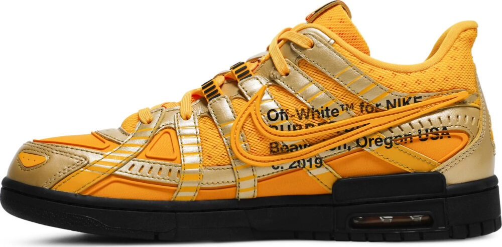 Off-White x Nike Air Rubber Dunk University Gold