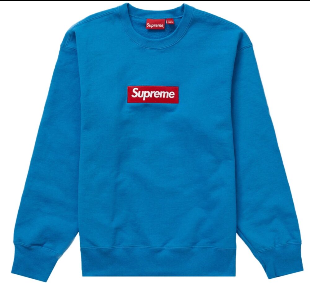 Supreme Box Logo Crewneck Blue (FW22)
