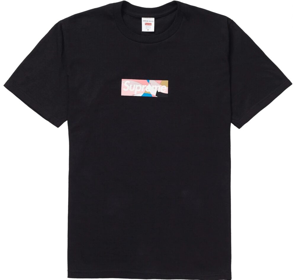 Supreme Emilio Pucci Box Logo Tee Black/Dusty Pink